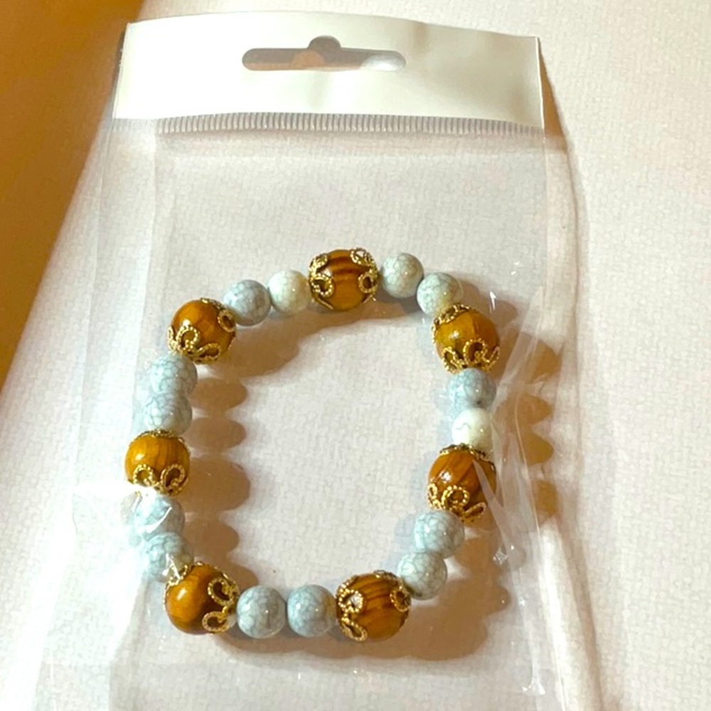 Brown and Grey Marble Bracelet